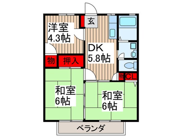 ハイツコーヤの物件間取画像